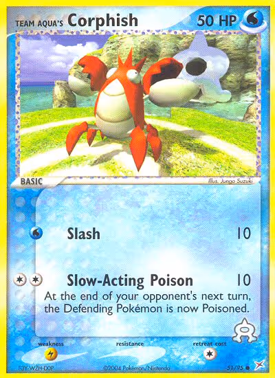 Team Aqua's Corphish 51/95 Pokemon card