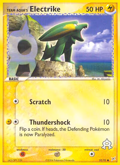 Team Aqua's Electrike 52/95 Pokemon card
