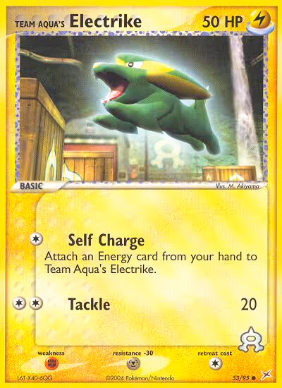 Team Aqua's Electrike 53/95 Pokemon card