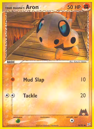 Team Magma's Aron 58/95 Pokemon card