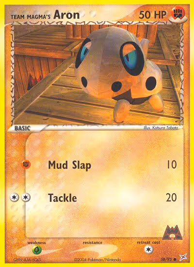 Team Magma's Aron 58/95 Pokemon card