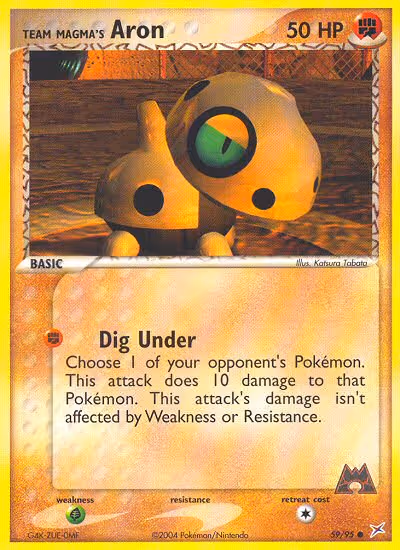 Team Magma's Aron 59/95 Pokemon card