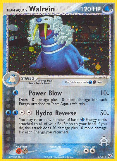Team Aqua's Walrein 6/95 Pokemon card