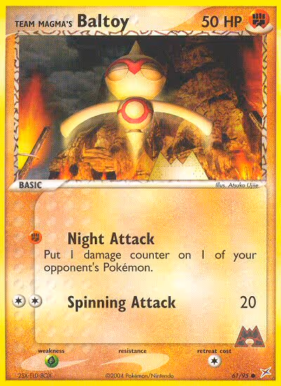 Team Magma's Baltoy 61/95 Pokemon card