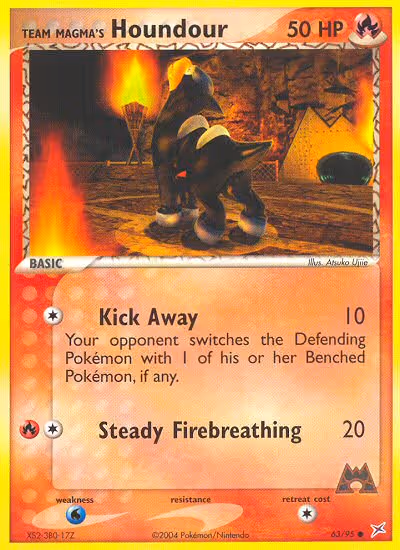 Team Magma's Houndour 63/95 Pokemon card