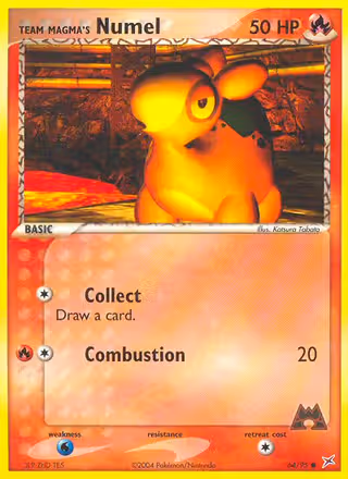 Team Magma's Numel 64/95 Pokemon card