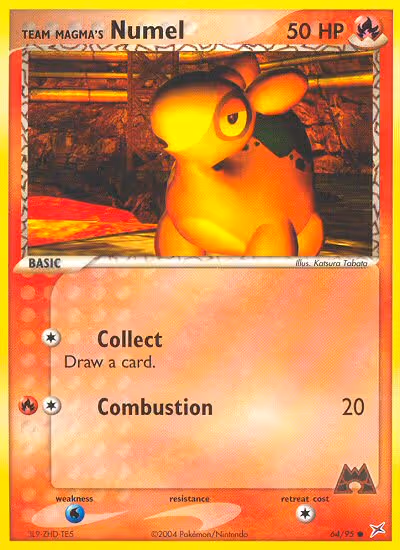 Team Magma's Numel 64/95 Pokemon card