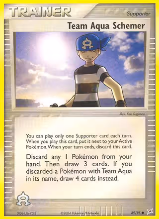 Team Aqua Schemer 69/95 Pokemon card