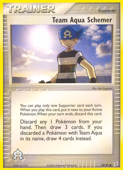 Team Aqua Schemer 69/95 Pokemon card