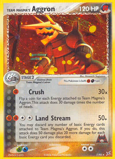 Team Magma's Aggron 7/95 Pokemon card