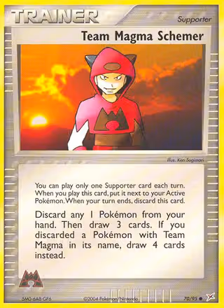 Team Magma Schemer 70/95 Pokemon card