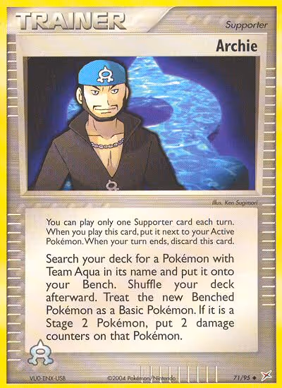 Archie 71/95 Pokemon card