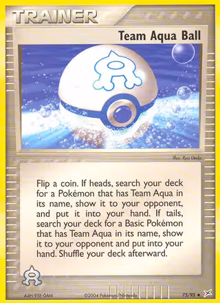 Team Aqua Ball 75/95 Pokemon card