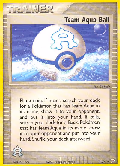 Team Aqua Ball 75/95 Pokemon card