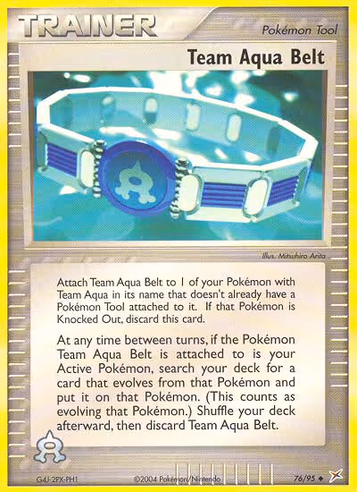 Team Aqua Belt 76/95 Pokemon card