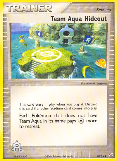 Team Aqua Hideout 78/95 Pokemon card