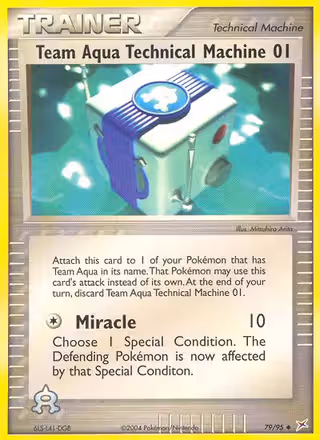 Team Aqua Technical Machine 01 79/95 Pokemon card