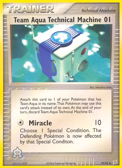 Team Aqua's Technical Machine 01 79/95 Pokemon card