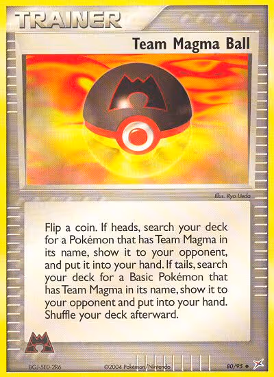 Team Magma Ball 80/95 Pokemon card