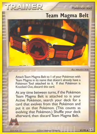 Team Magma Belt 81/95 Pokemon card