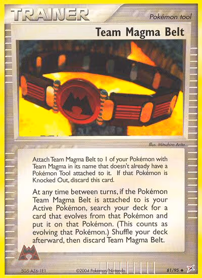 Team Magma Belt 81/95 Pokemon card