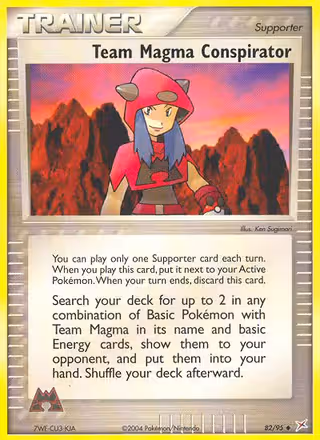 Team Magma Conspirator 82/95 Pokemon card