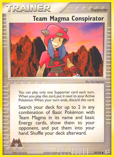 Team Magma Conspirator 82/95 Pokemon card