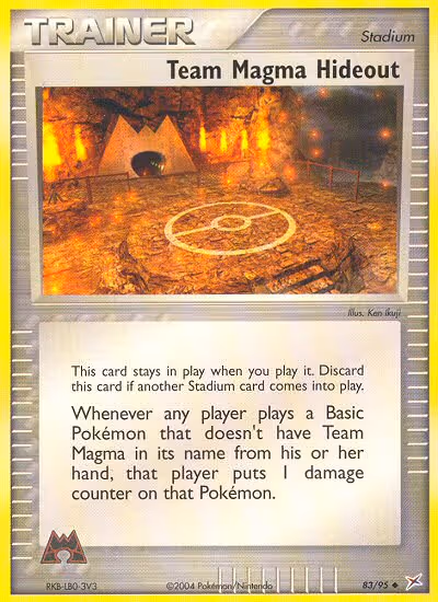 Team Magma Hideout 83/95 Pokemon card