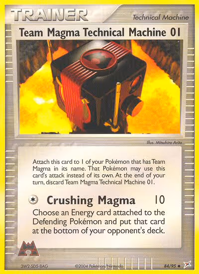 Team Magma's Technical Machine 01 84/95 Pokemon card