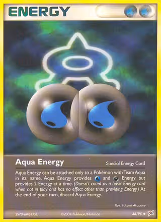 Aqua Energy 86/95 Pokemon card