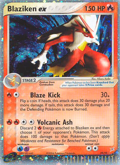 Blaziken ex 89/95 Pokemon card