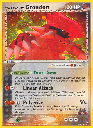 Team Magma's Groudon 9/95 Pokemon card