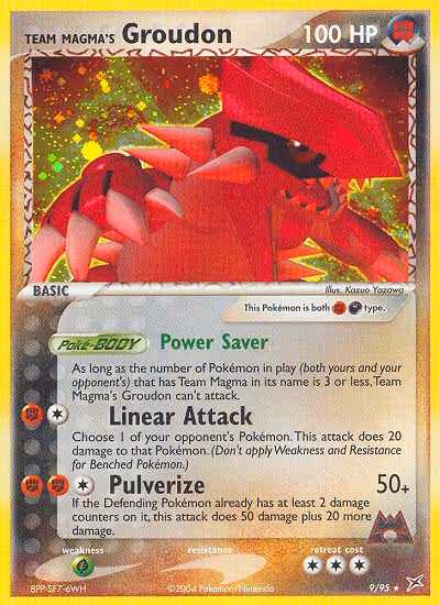 Team Magma's Groudon 9/95 Pokemon card