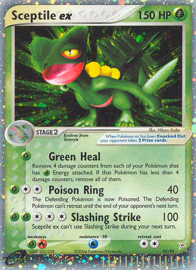 Sceptile ex 93/95 Pokemon card