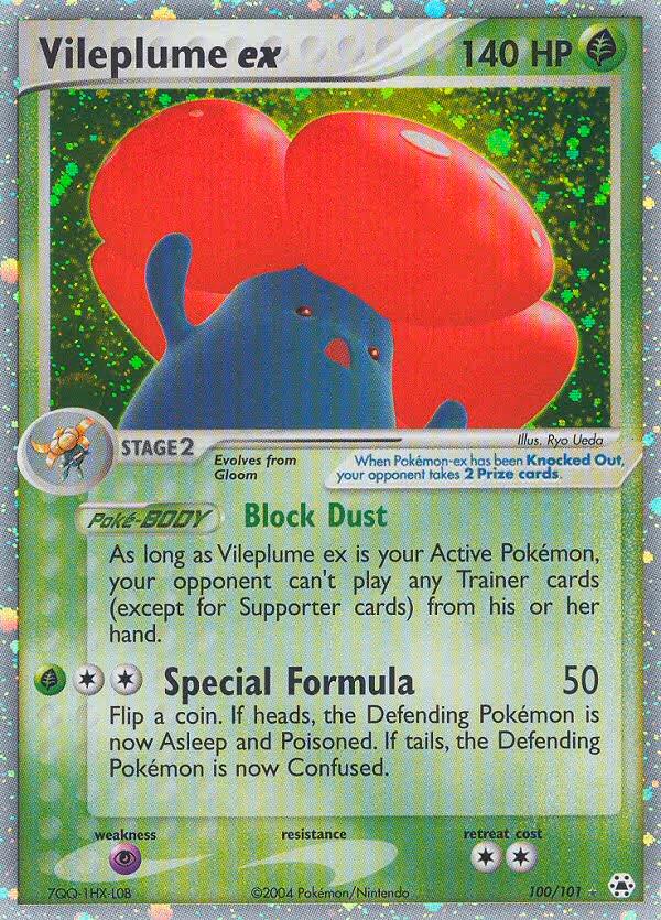 Vileplume ex 100/101 Pokemon card