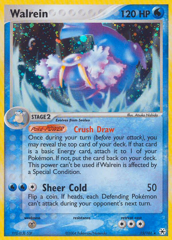 Walrein 15/101 Pokemon card