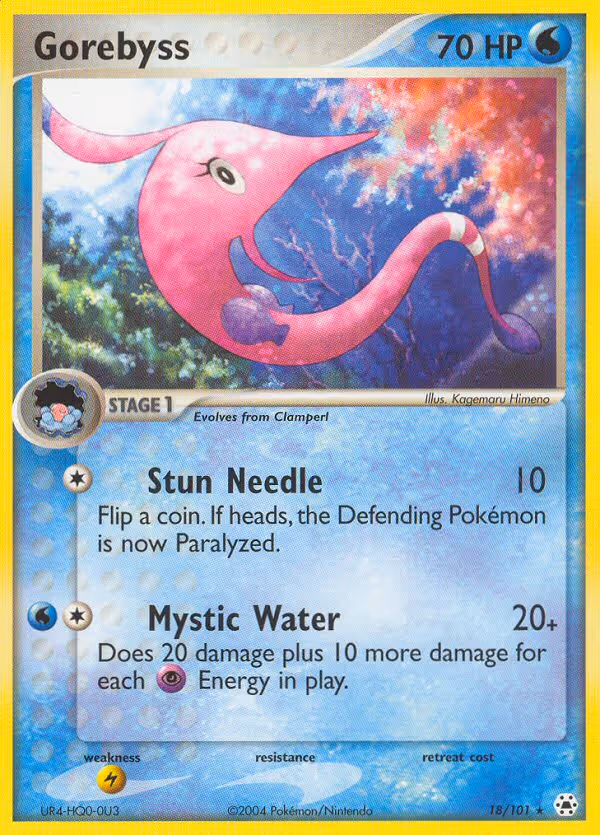 Gorebyss 18/101 Pokemon card