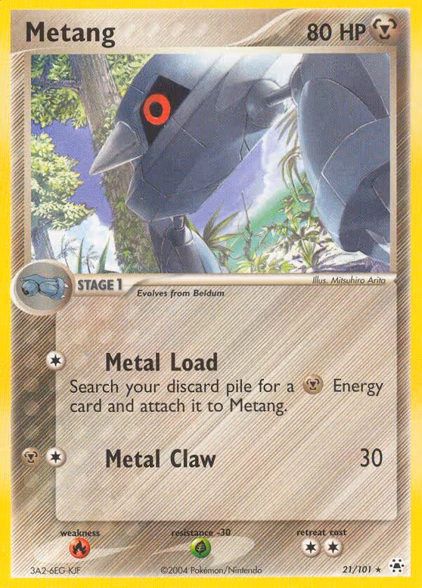 Metang 21/101 Pokemon card