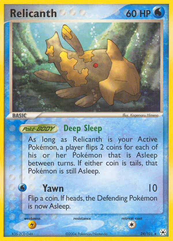 Relicanth 24/101 Pokemon card
