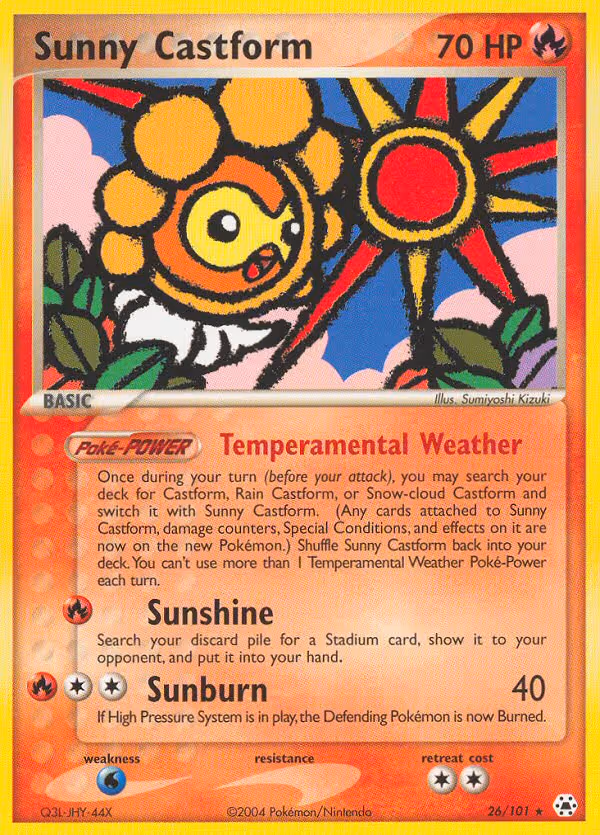 Sunny Castform 26/101 Pokemon card