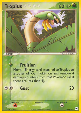 Tropius 27/101 Pokemon card