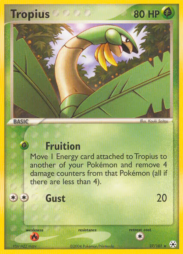 Tropius 27/101 Pokemon card