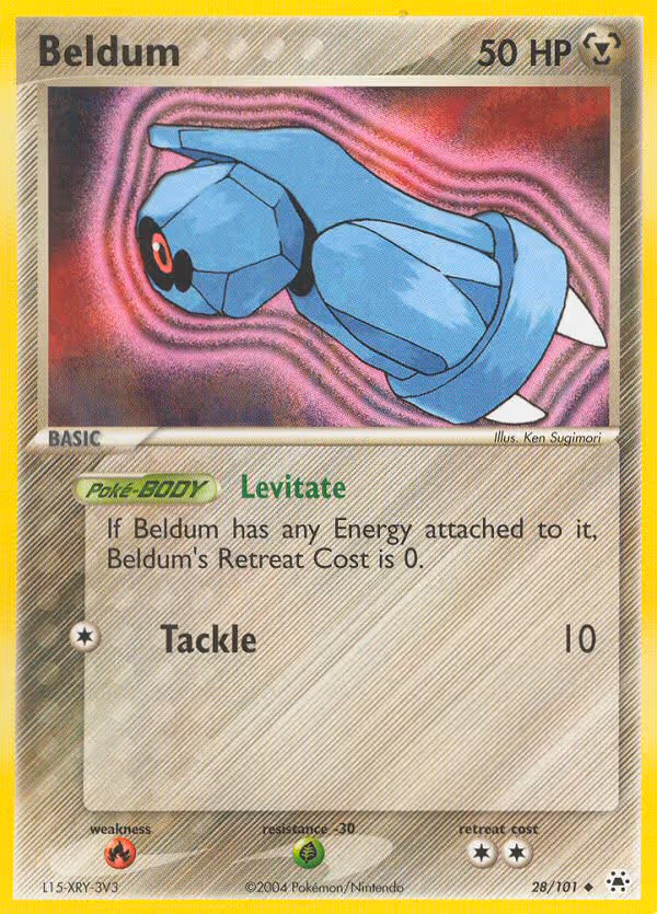 Beldum 28/101 Pokemon card