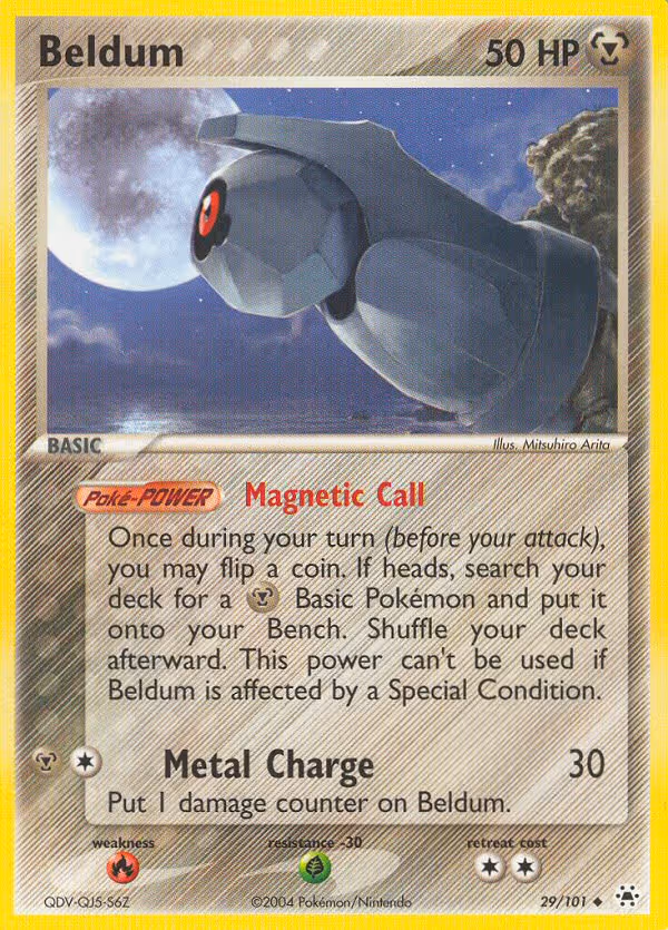 Beldum 29/101 Pokemon card