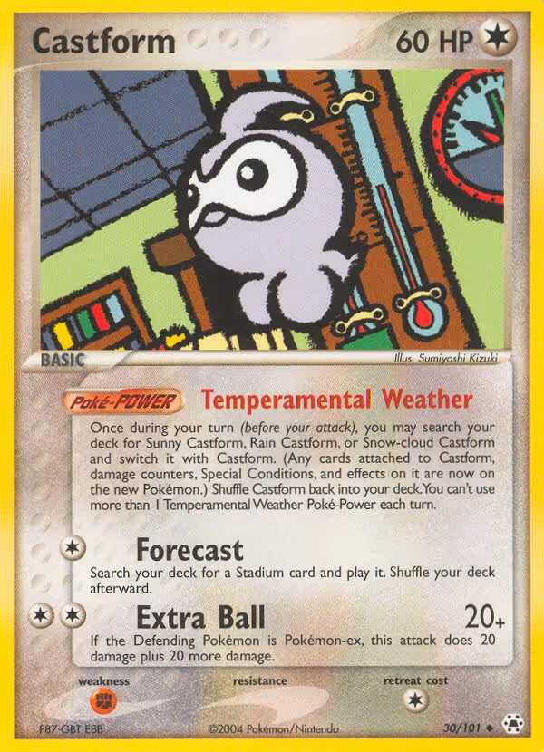 Castform 30/101 Pokemon card