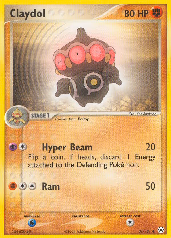 Claydol 31/101 Pokemon card