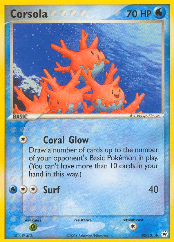 Corsola 32/101 Pokemon card