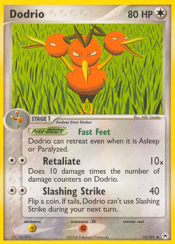 Dodrio 33/101 Pokemon card
