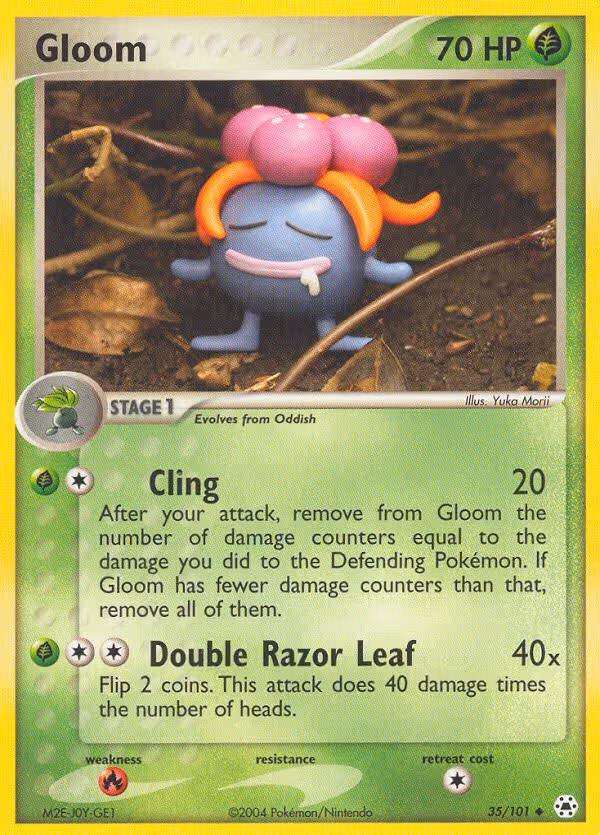 Gloom 35/101 Pokemon card