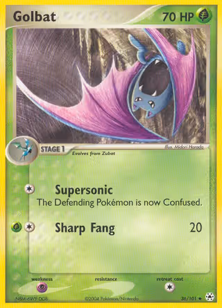 Golbat 36/101 Pokemon card